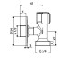 Ventil práčky SCHELL COMFORT 1/2 „x3/4“, chróm