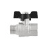 Guľový ventil BLACK 3/4" MF Motýľ PN40 185°C PLNOPRŮTOK