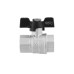 Guľový ventil BLACK 1" FF Motýľ PN40 185°C PLNOPRŮTOK