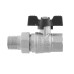 Guľový ventil BLACK 3/4" MF motýl so skrutkovaním PN40 185°C PLNOPRŮTOK