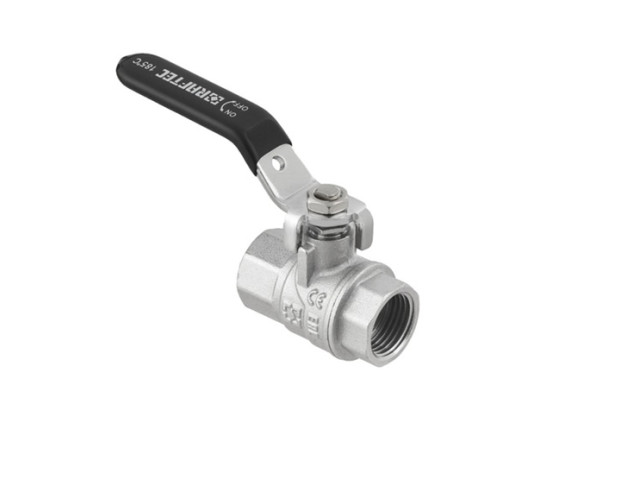 Guľový ventil BLACK 1/2" FF páka PN50 185°C PLNOPRŮTOK