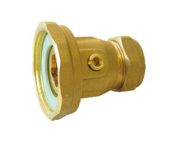 Mosadzné zvieracie uzatvárateľné šróbenie k čerpadlu 22 mm x 6/4" s prevlečnou matkou