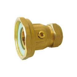 Mosadzné zvieracie uzatvárateľné šróbenie k čerpadlu 22 mm x 6/4" s prevlečnou matkou