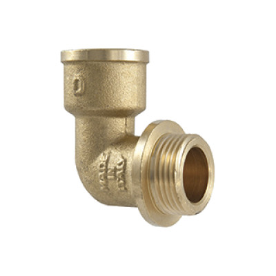 Mosadzné koleno s prírubou MF 3/8" x 3/8“