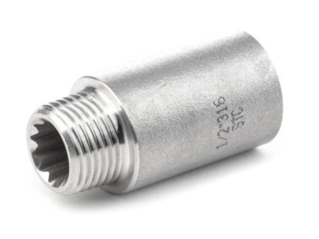 Nerezové predĺženie 1/2" x 25 mm AISI 316L 180 °C