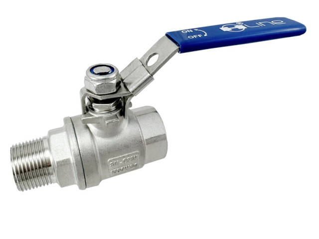 Guľový kohút NEREZ MF 1/2“ PN63, -20°C až +180°C s uzamykateľnou pákou