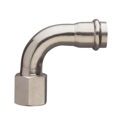 Frabopress INOX koleno 90° predĺžené s vnútorným závitom 22 mm x 3/4"