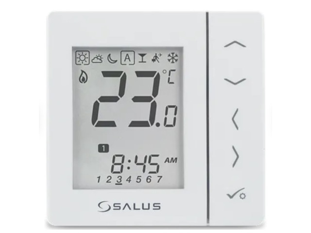 VS30W - Týždenný programovateľný termostat Biely 230V