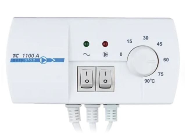 TC 1100A Elektronický termostat na reguláciu obehového čerpadla TC 1100A Elektronický termostat na reguláciu obehového čerpadla