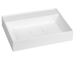 GODIVA umývadlo 58x44cm, bez otvoru pre batériu, liaty mramor, biela