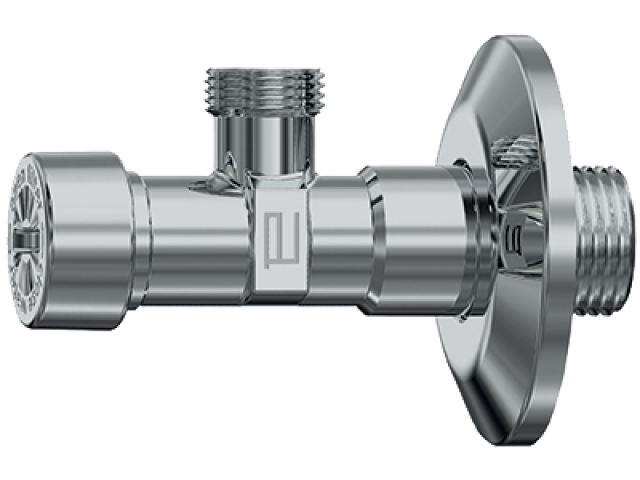 Rohový ventil vretenkový s filtrom 1/2" x 3/8" - Chróm