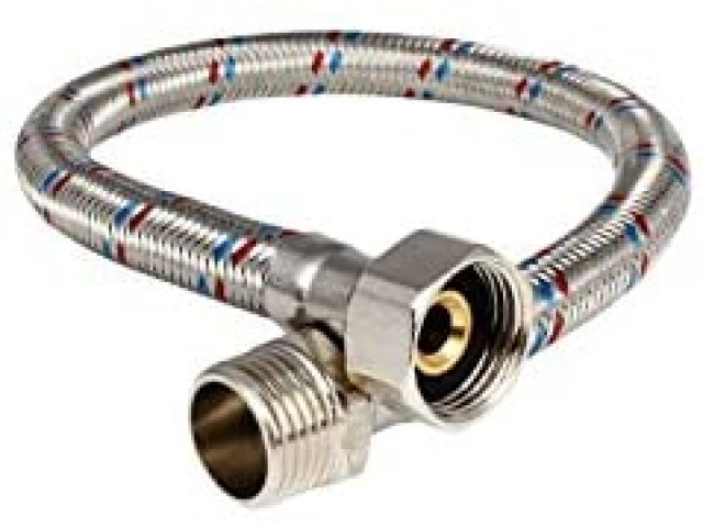 Tlaková prepojovací flexi hadička MF 3/8" x 3/8" 20cm, PN10, 100°C