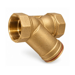 Mosadzný šikmý filter DN20 - 3/4" PN20 Plnoprůtok, sitko 200mcr