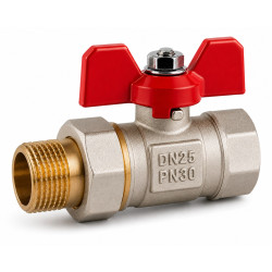 Guľový kohút MF 1/2" so šróbením PN30 Motýlik, upchávku, plnoprůtok Guľový kohút MF 1/2" so šróbením PN30 Motýlik, upchávku, plnoprůtok