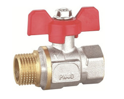 Guľový kohút MF 1/2" s upchávkou, Motýlik, PN30