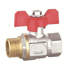 Guľový kohút MF 3/4" s upchávkou, Motýlik, PN30