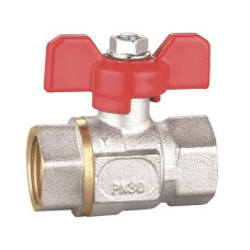 Guľový kohút FF 3/8" s upchávkou, Motýlik, PN30