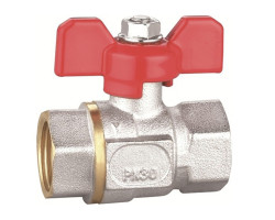 Guľový kohút FF 1" s upchávkou, Motýlik, PN30