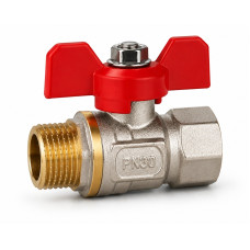 Guľový kohút MF 3/8" s upchávkou, Motýlik, PN30 Guľový kohút MF 3/8" s upchávkou, Motýlik, PN30