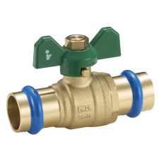 Guľový kohút PRESS "V" 15mm, MOTÝLIK, PN25, až 120°C