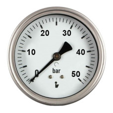 Manometer (tlakomer) d63mm 0-25 BAR ZADNÁ vývod 1/4" - voda, vzduch