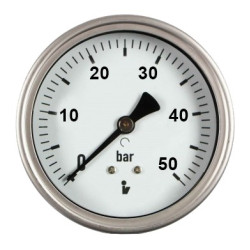 Manometer (tlakomer) d63mm 0-25 BAR ZADNÁ vývod 1/4" - voda, vzduch