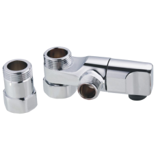 Prepojovací prvok pre vodovodnú batériu 2x3/4" s kohútikom pre 1/2“ pripojenie, chróm (1482)
