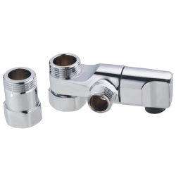 Prepojovací prvok pre vodovodnú batériu 2x3/4" s kohútikom pre 1/2“ pripojenie, chróm (1482)