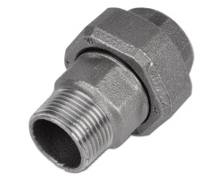 Čierne ploché skrutkové pripojenie MF 1"