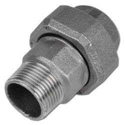 Čierne ploché skrutkové pripojenie MF 2"