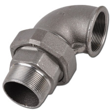 Čierne priame skrutkové pripojenie MF 1/2"