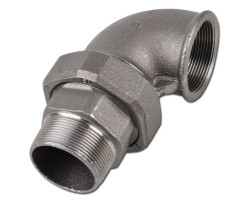Čierne priame skrutkové pripojenie MF 1/2"
