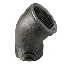 Čierne koleno 1/2" MF 45°