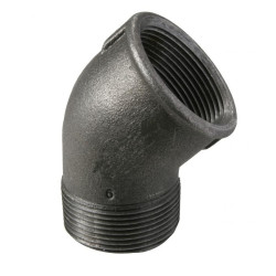 Čierne koleno 3" MF 45°