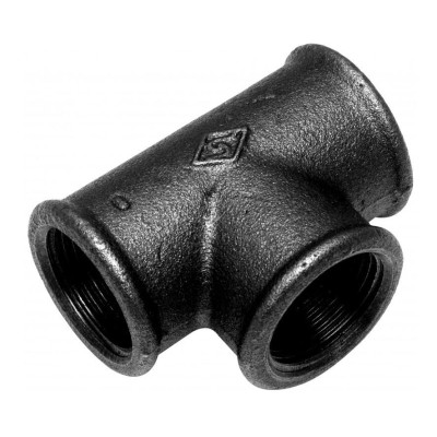 Čierny t-kus 3/8" FFF