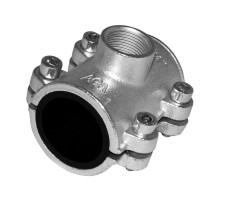 AGAFLEX OBD objímka 1/2 „x1/2“, 21,0-21,8 mm, s kohútikom, pre oceľové rúry, vodovodné, liatinové/zinkové