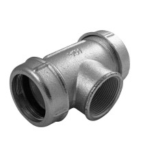 AGAFLEX TK 3/8“ - liatinový T-kus s vodou/tlakovým vzduchom/olejom - oceľové/HDPE potrubie