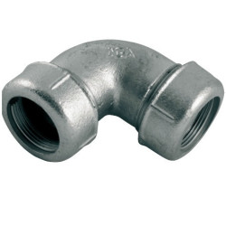 AGAFLEX WOK koleno 1/2“, 19,5-21,8 mm, obojstranne upínané, voda, liatina/pozink