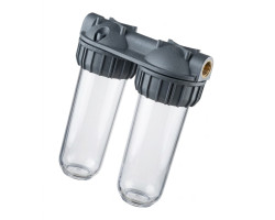 ATLAS Vodný filter SANIC Senior 3/4" Dvojitý 10SX 3P - 8bar, 45°C