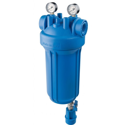 Vodný filter ATLAS Master BIG M 1" 2P SX - s odkalením a manometre