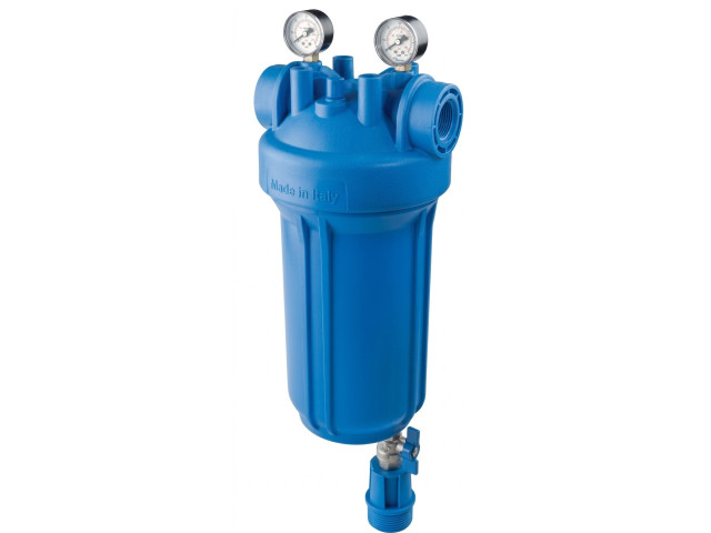 Vodný filter ATLAS Master BIG M 6/4" 2P SX - s odkalením a manometre