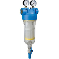 ATLAS Samočistiaci vodný filter HYDRA 3/4" RSH 50mcr SX - 8bar, 45°C s MANOMETRY
