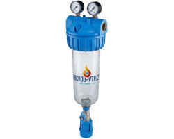 Vodný filter ATLAS Senior 10" 3P 1" BX - 8bar S odkalením a manometre