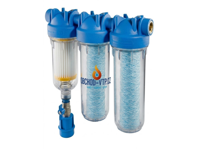ATLAS Vodný filter samočistiaci HYDRA TRIO 1" RSH 50mcr + SANICO FA 25 + 10mcr
