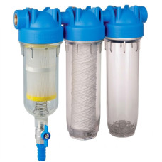 ATLAS Vodný filter samočistiaci HYDRA TRIO 1" RSH 50mcr + FA 25mcr + Prázdna nádoba