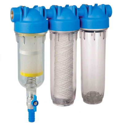 ATLAS Vodný filter samočistiaci HYDRA TRIO 1" RSH 50mcr + FA 25mcr + Prázdna nádoba