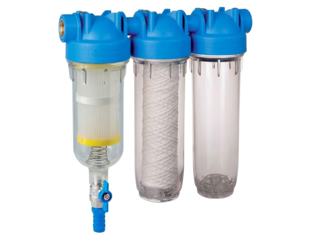 ATLAS Vodný filter samočistiaci HYDRA TRIO 1" RSH 50mcr + FA 25mcr + Prázdna nádoba
