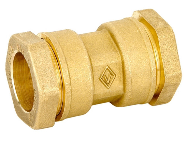 Mosadzná zverná spojka - priama BO 20 x 20 mm - VALVOPAT