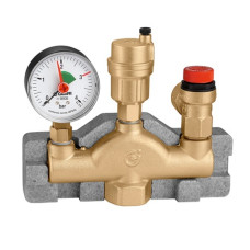 Caleffi 302 SET 1" x 3 BAR Automatický odvzdušňovací ventil s manometrom 0-4 BAR