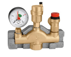 Caleffi 302 SET 1" x 3 BAR Automatický odvzdušňovací ventil s manometrom 0-4 BAR